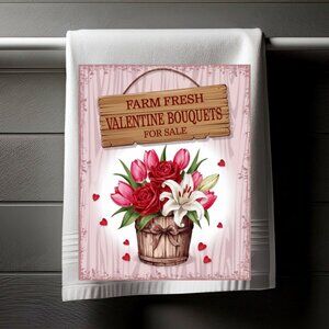 Valentine hand towels